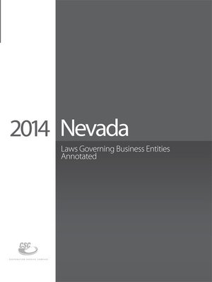 cover image of CSC Nevada Laws Governing Business Entities